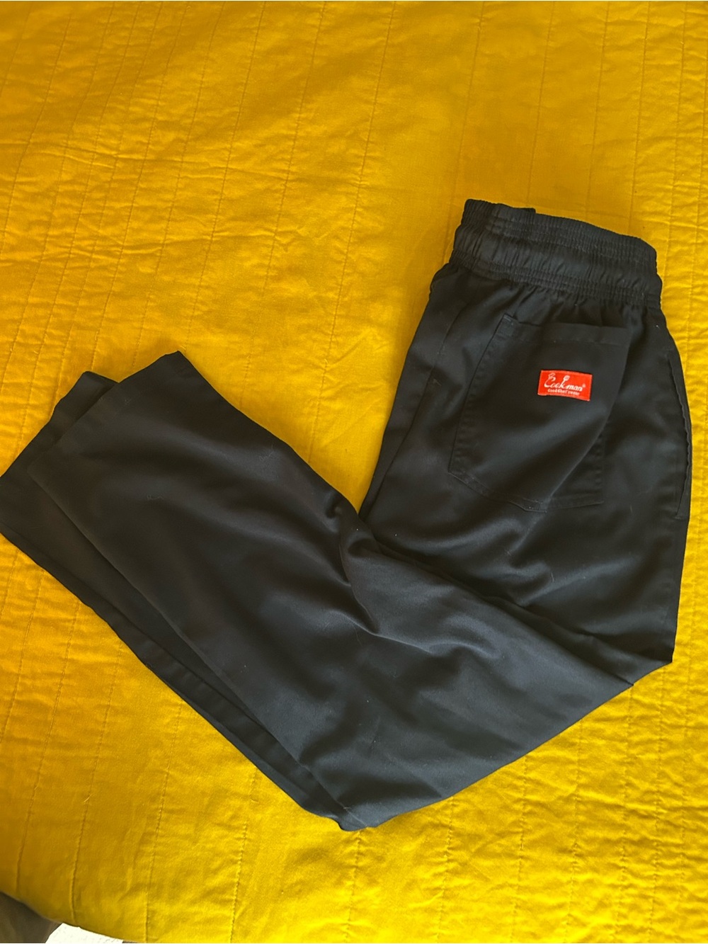 Cookmans Navy Blue Unisex Elastic-Waist Casual Pants Size Small